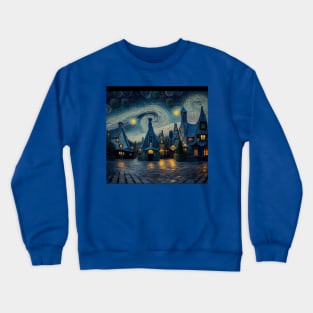 Starry Night Over Hogsmeade Village Crewneck Sweatshirt